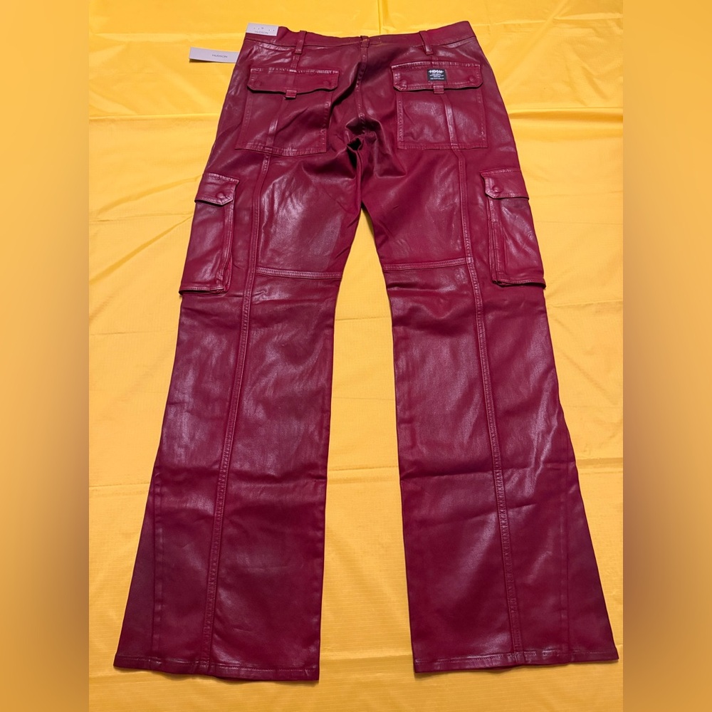 Hudson Wide-Leg  Burgundy Jeans (Size: 36) New with Tags.